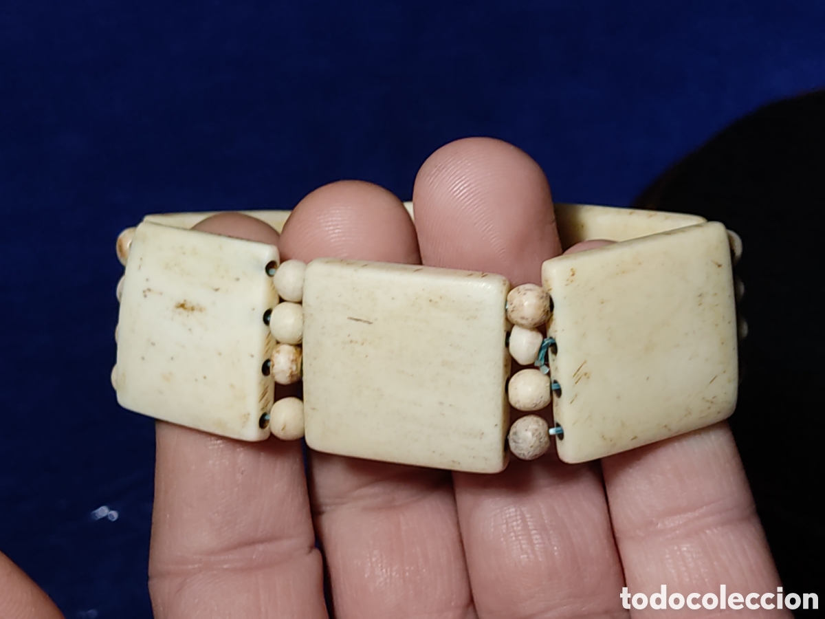 Joyeria: Pulsera de piezas de hueso.Vintage. - Foto 6