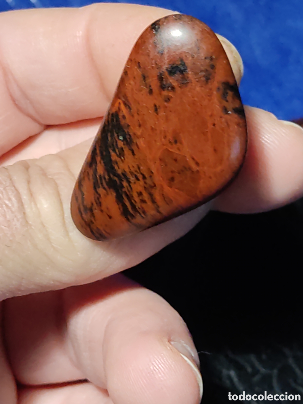 Joyeria: Anillo antiguo de plata ajustable con piedra &aacute;gata. - Foto 1