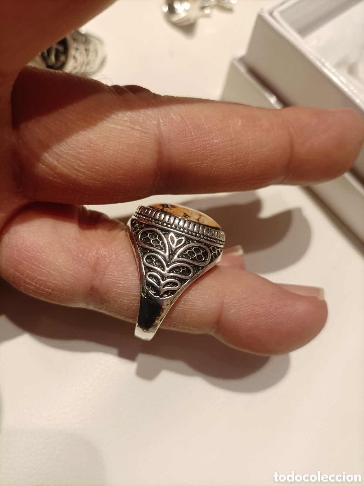 Joyeria: Anillo Acero Tallado,Tipo Sello - Foto 4