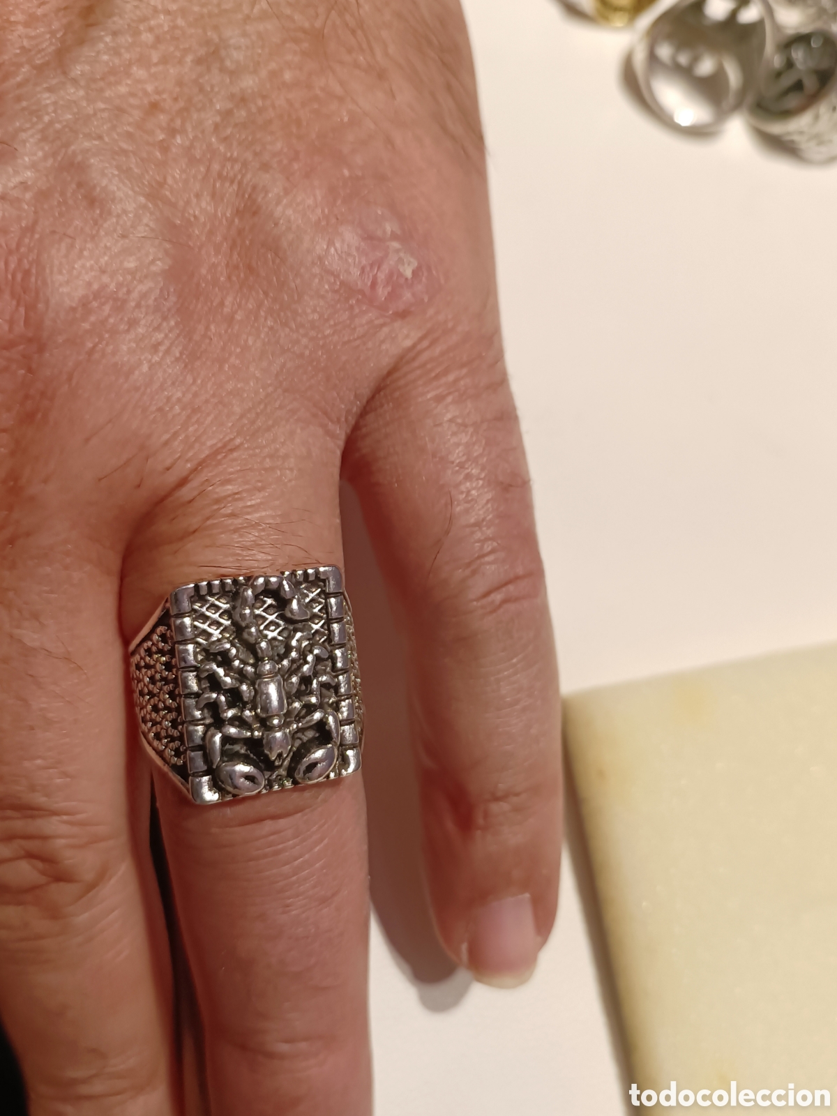 Joyeria: Anillo Acero Tallado Tipo Sello - Foto 5