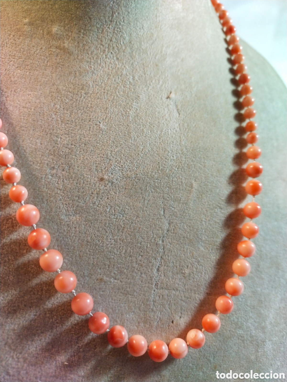 Joyeria: Antiguo collar de coral rosa - Foto 5