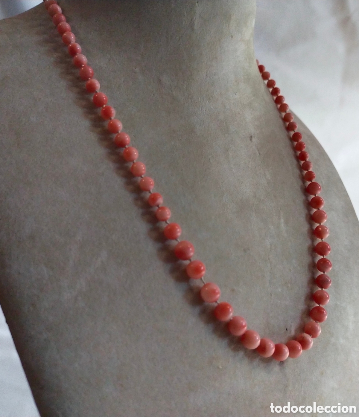 Joyeria: Antiguo collar de coral rosa - Foto 8