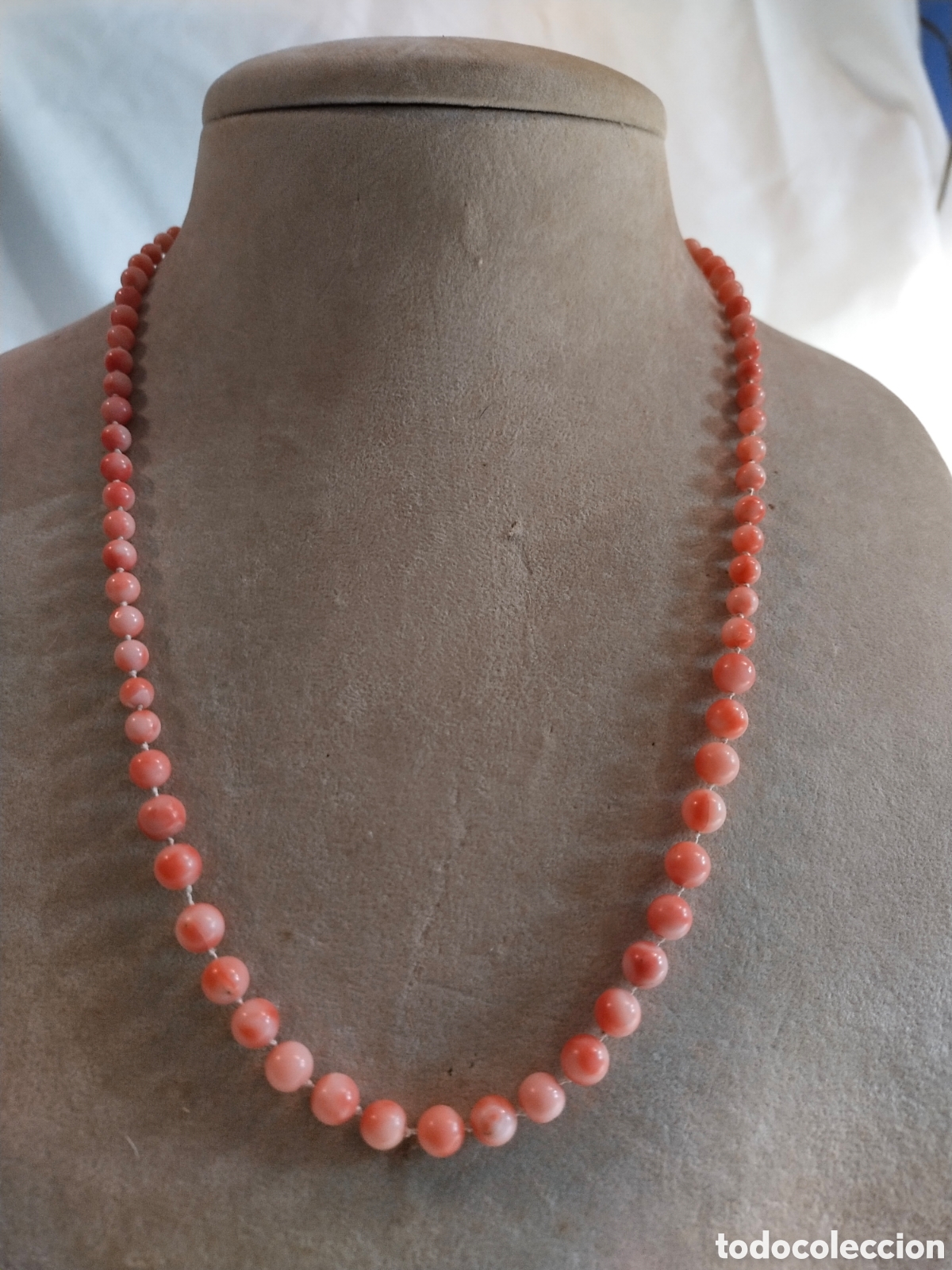 Joyeria: Antiguo collar de coral rosa - Foto 9