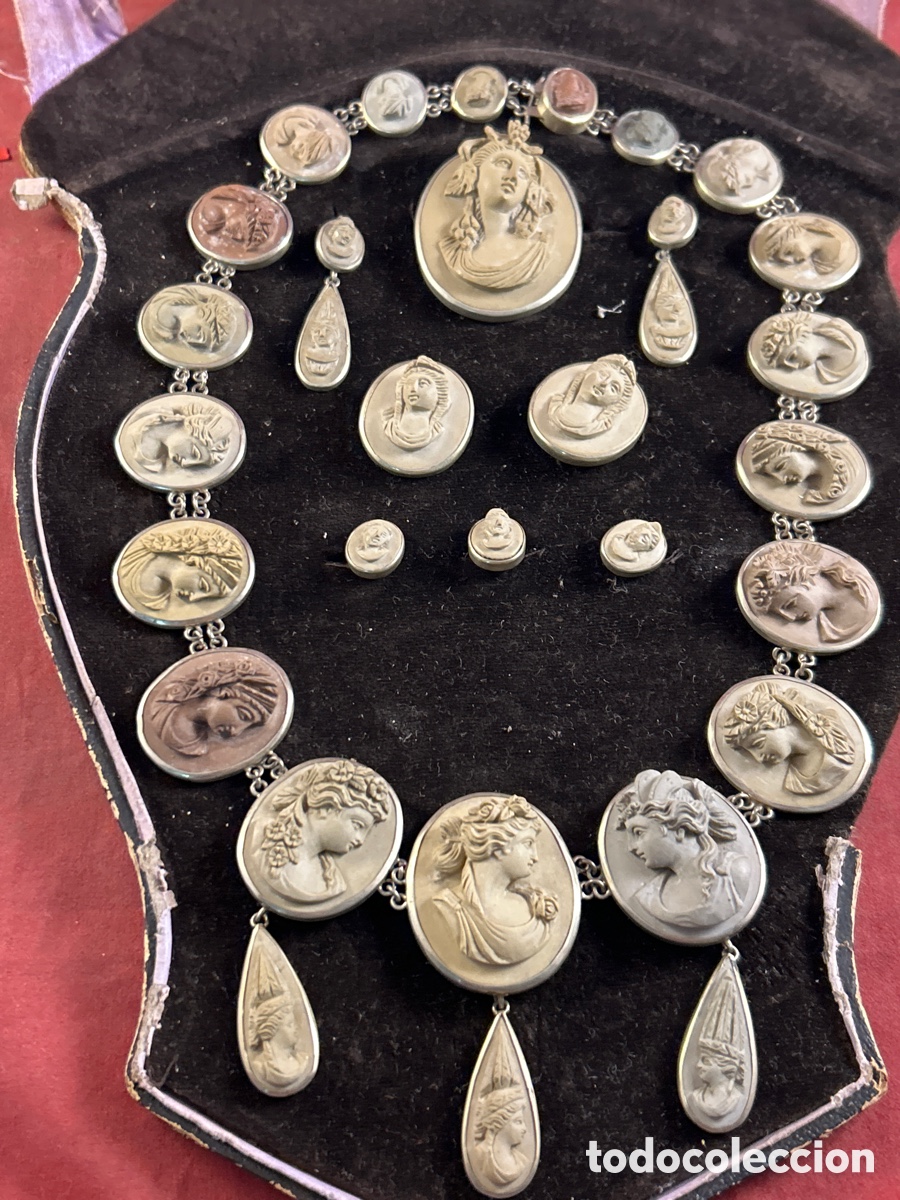Joyeria: conjunto de joyas tipo camafeo siglo XIX - Foto 2