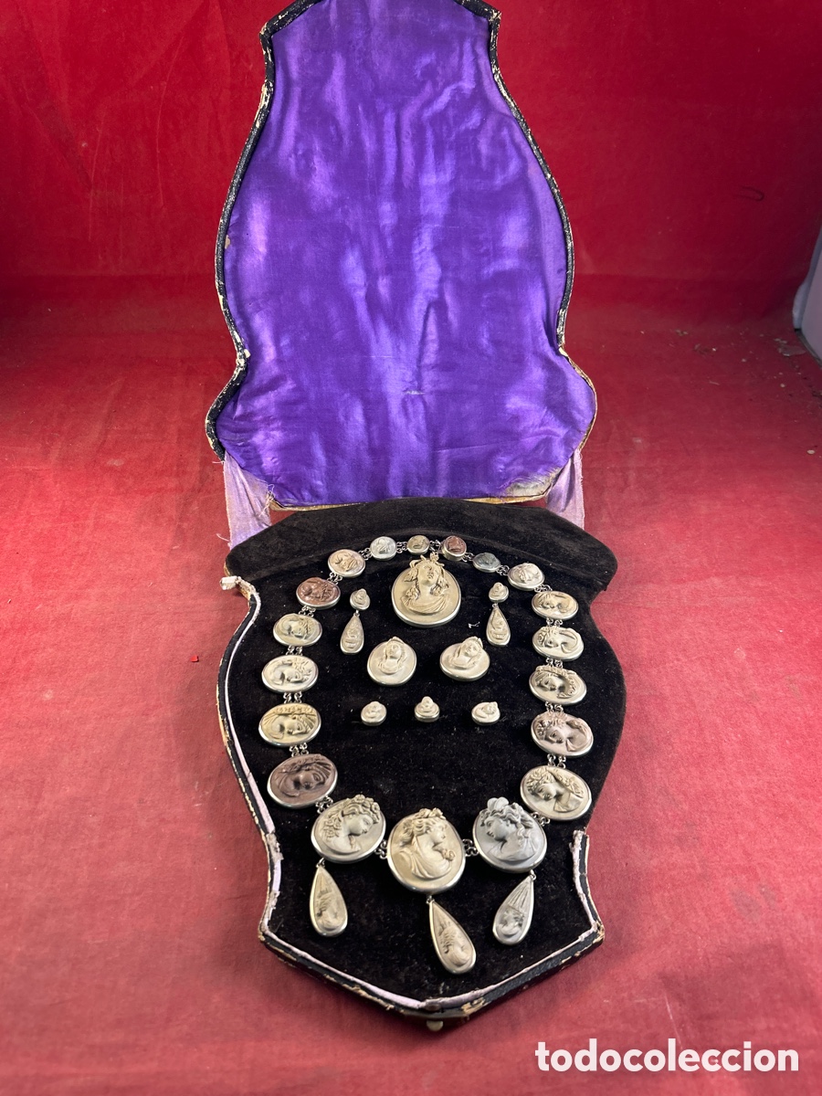 Joyeria: conjunto de joyas tipo camafeo siglo XIX - Foto 1