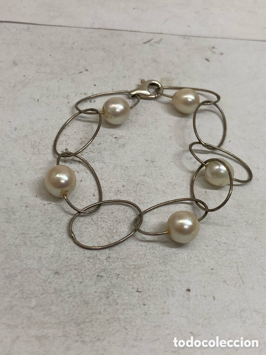 Joyeria: Pulsera de plata y perlas /Pul340 - Foto 1