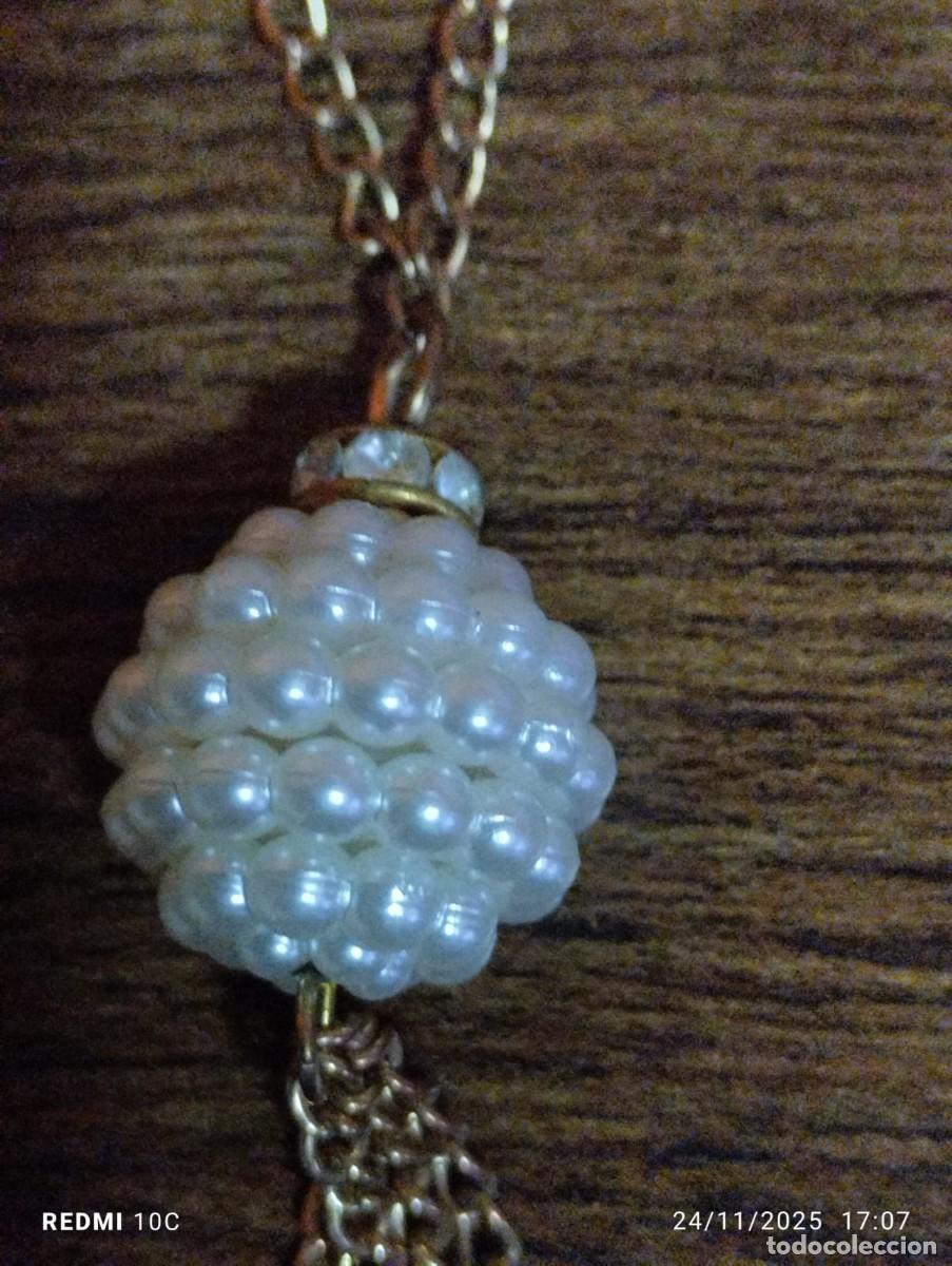 Joyeria: bonito collar con bolas de perlas y circonitas - Foto 6