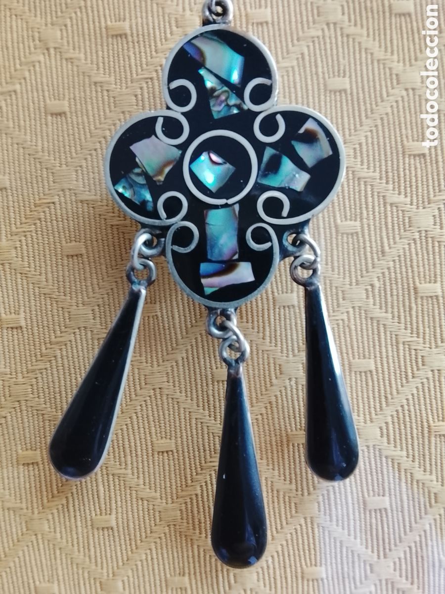 Joyeria: Pendientes de M&eacute;jico de alpaca plateada. - Foto 2