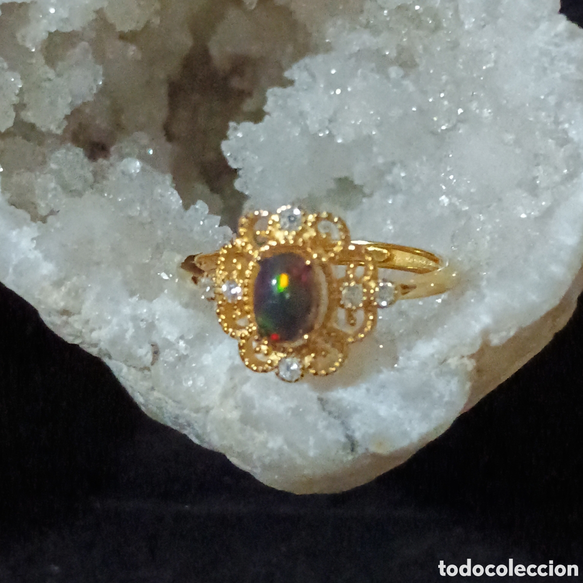 Joyeria: Anillo de &Oacute;palo Plata chapada en oro 18k - Foto 12