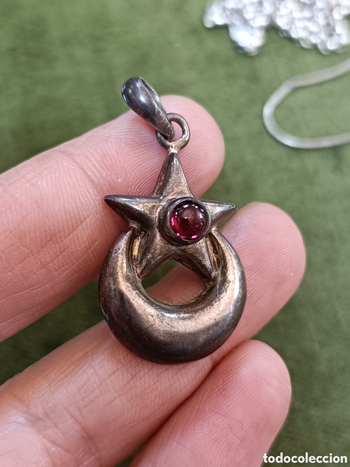 Joyeria: ANTIGUO COLGANTE ELABORADO EN PLATA - Foto 4