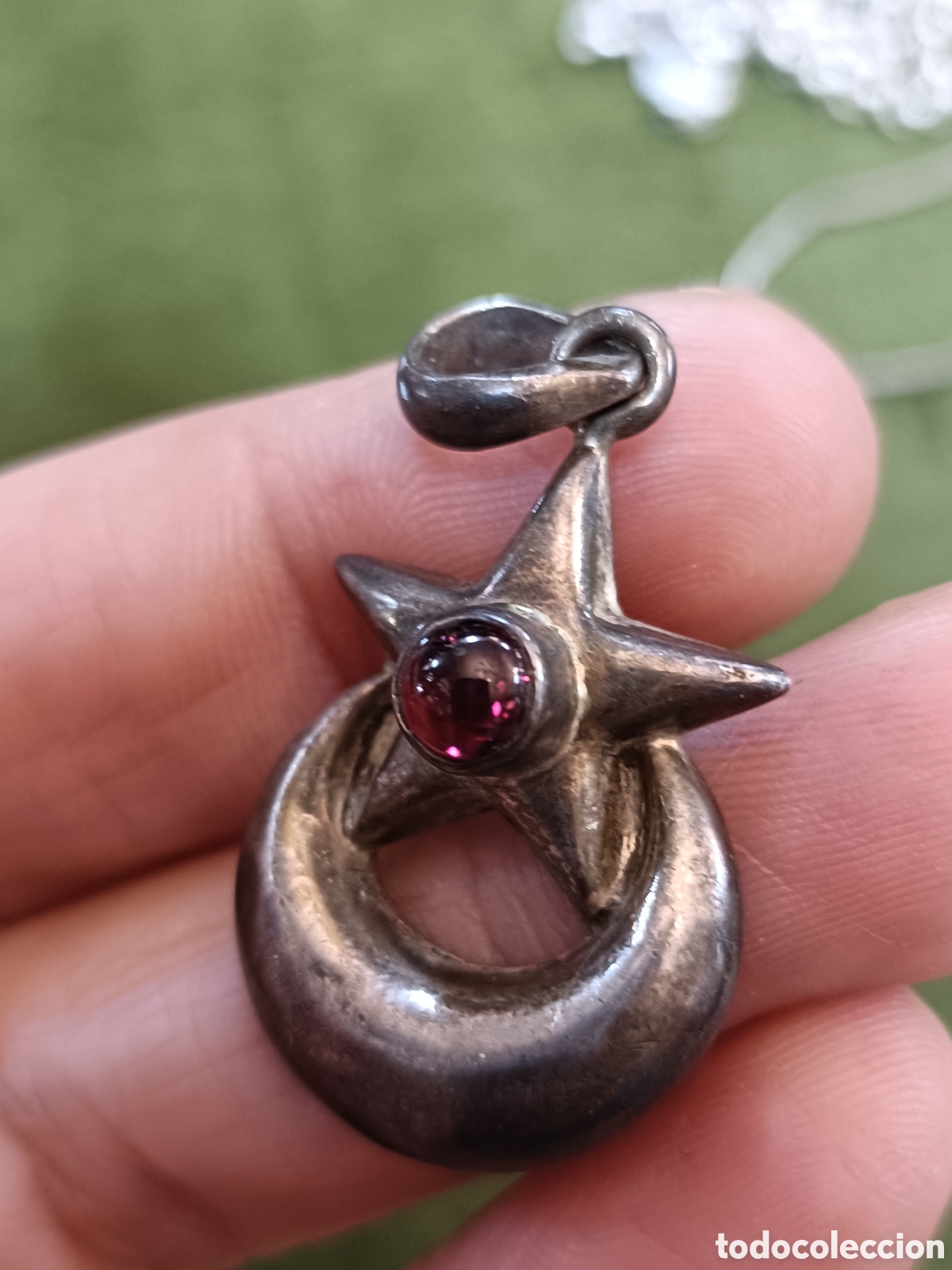 Joyeria: ANTIGUO COLGANTE ELABORADO EN PLATA - Foto 5
