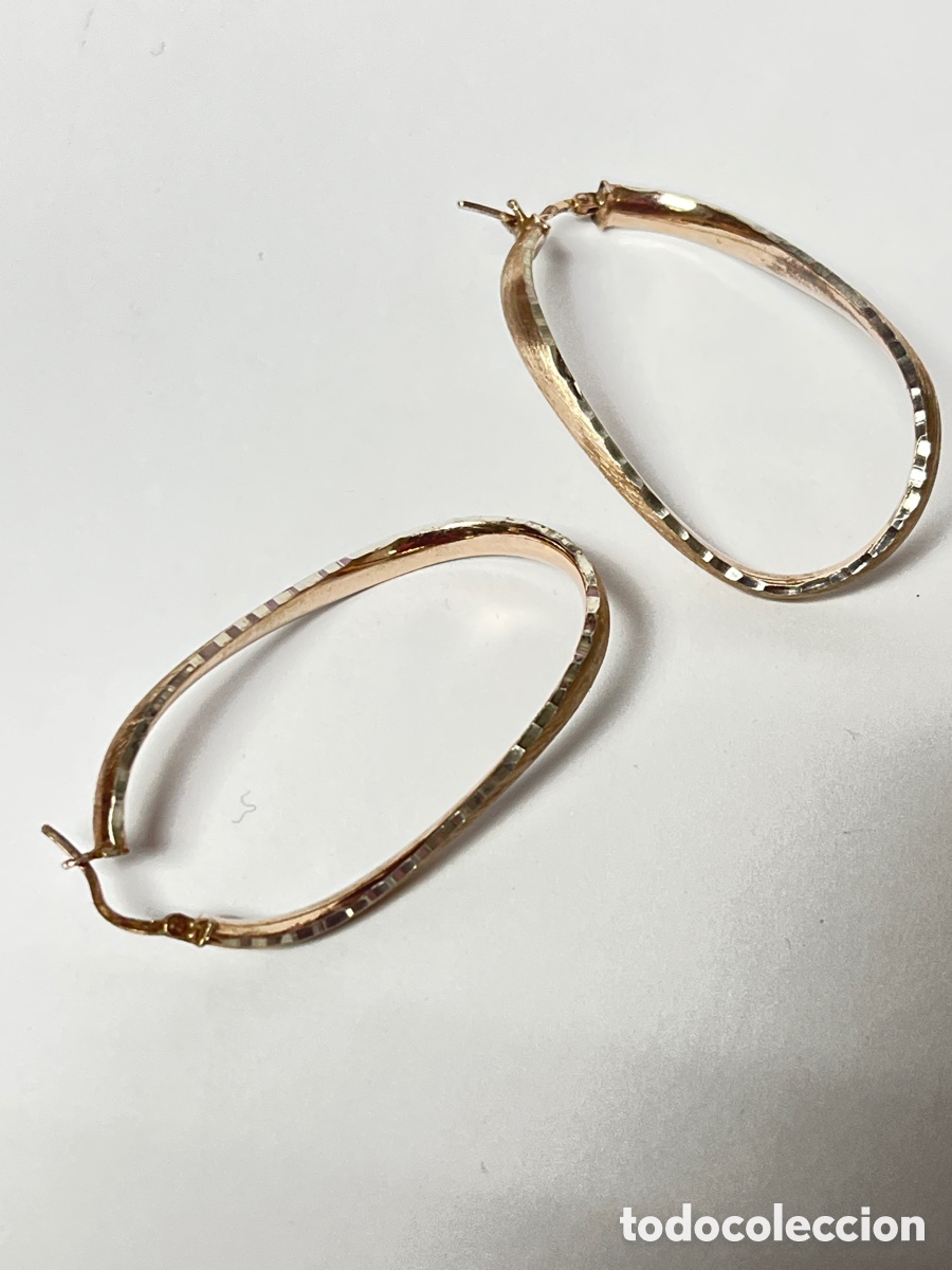 Joyeria: Pendientes - criollas de plata oro rosa /P358 - Foto 5