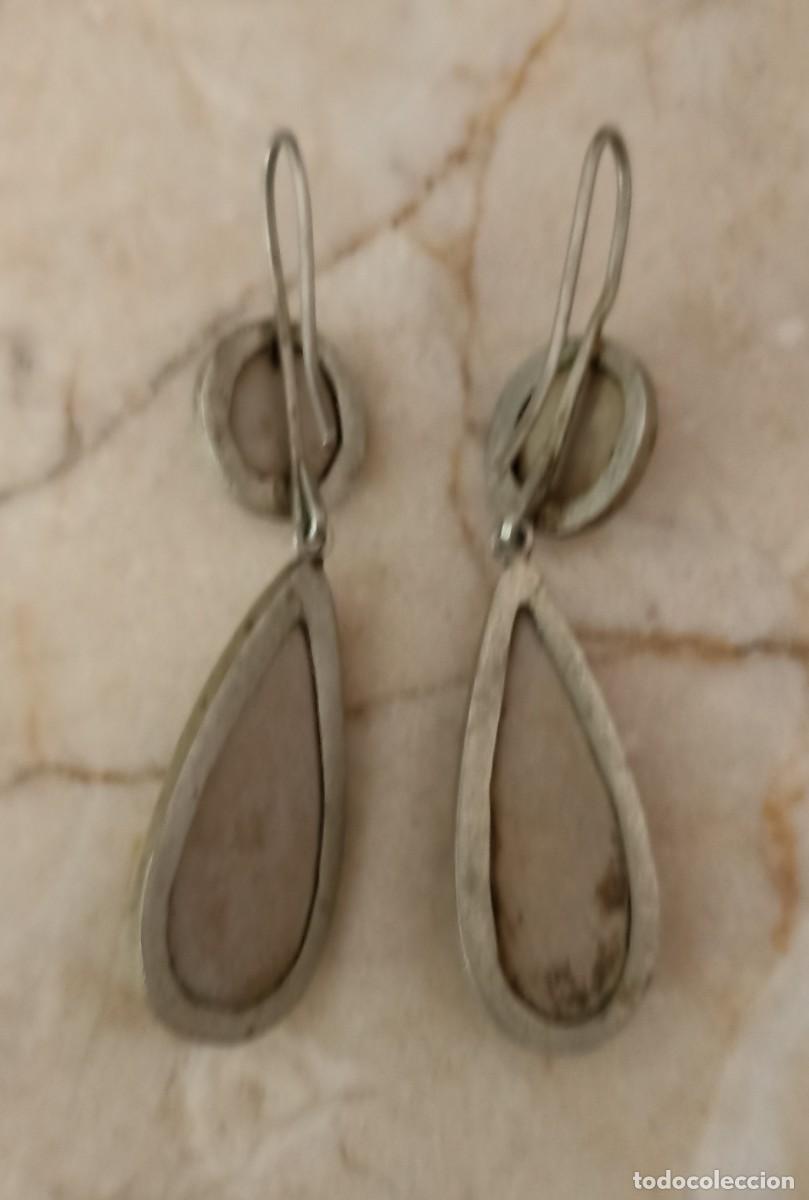 Joyeria: Pendientes antiguos de lava y metal - Foto 4