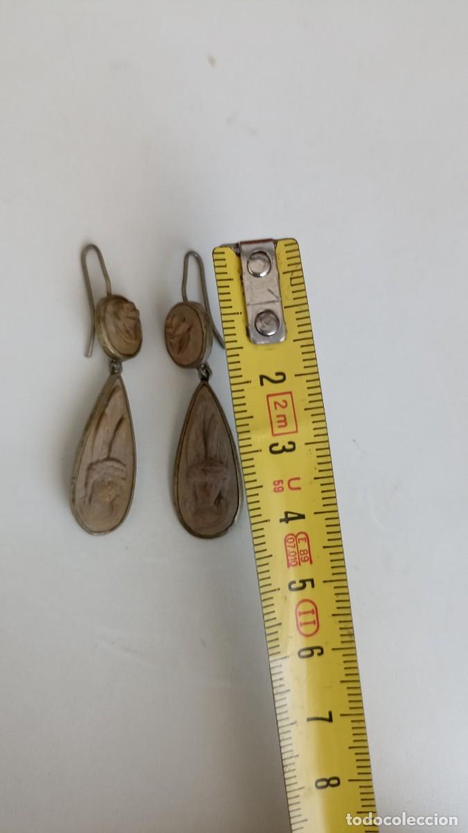 Joyeria: Pendientes antiguos de lava y metal - Foto 6