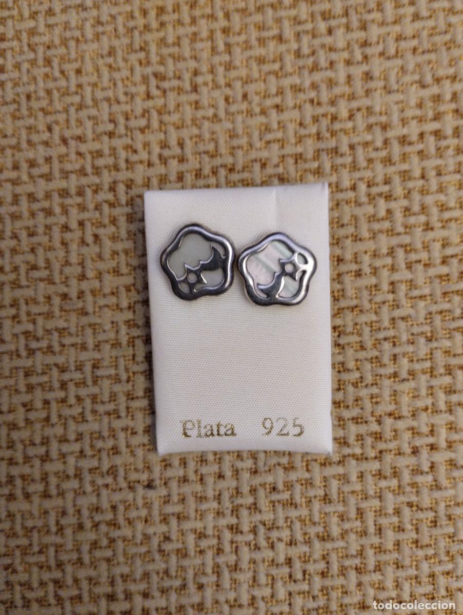 Joyeria: Pendientes plata antiguos - Foto 1