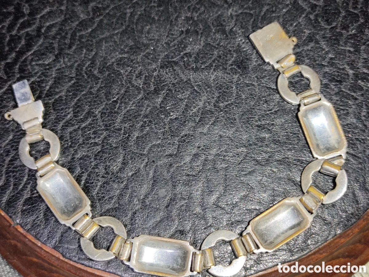 Joyeria: Pulsera modernista repujada y rodiada.Para mu&ntilde;eca peque&ntilde;a. - Foto 7