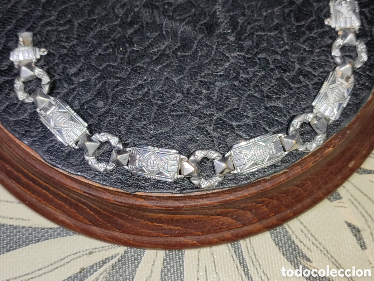 Joyeria: Pulsera modernista repujada y rodiada.Para mu&ntilde;eca peque&ntilde;a. - Foto 1
