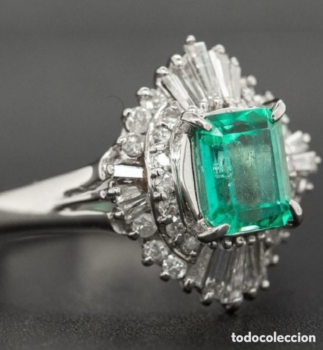 Joyeria: Anillo de Esmeralda con diamantes certificado - Foto 2