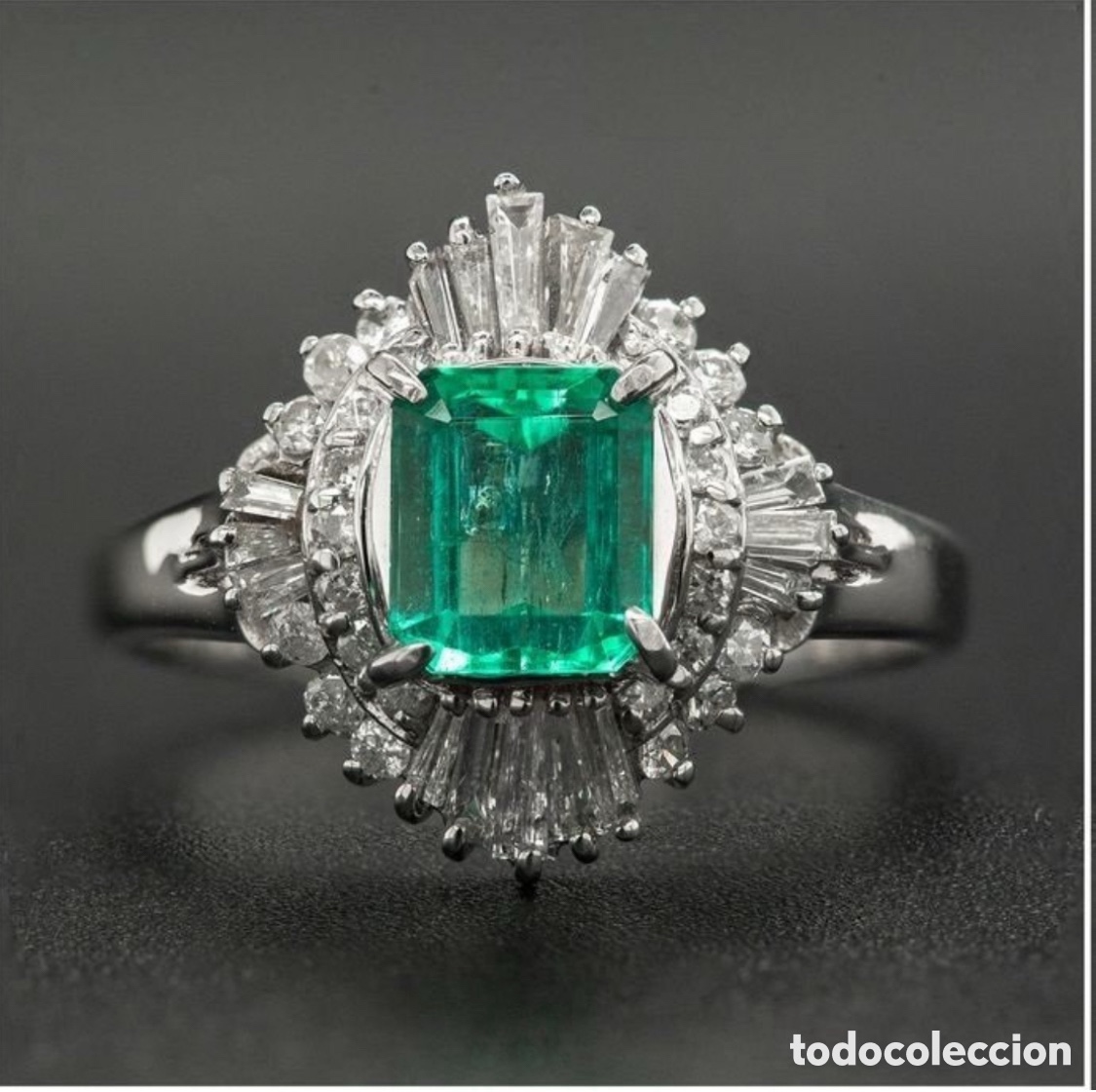 Joyeria: Anillo de Esmeralda con diamantes certificado - Foto 1