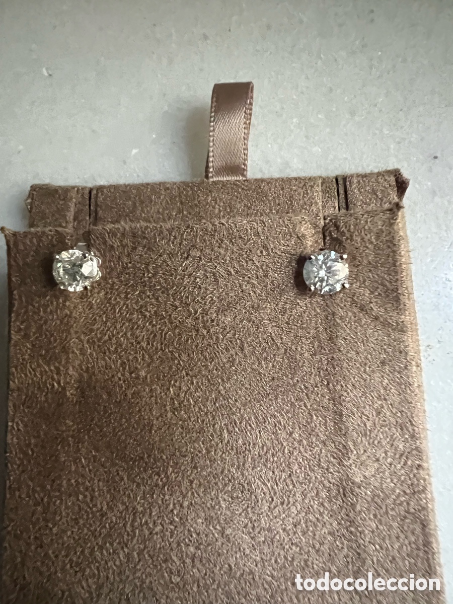 Joyeria: Pendientes diamantes oro blanco 14k - Foto 2