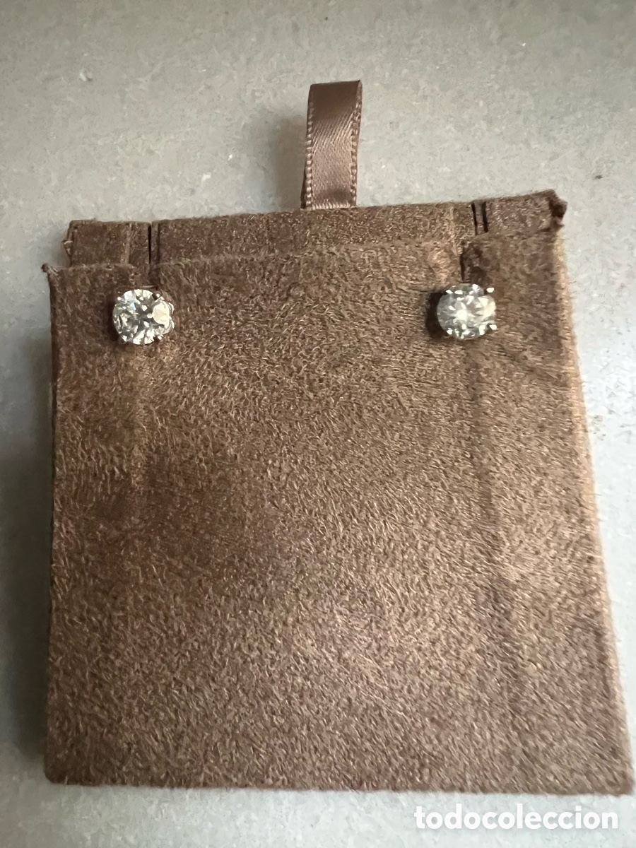 Joyeria: Pendientes diamantes oro blanco 14k - Foto 3