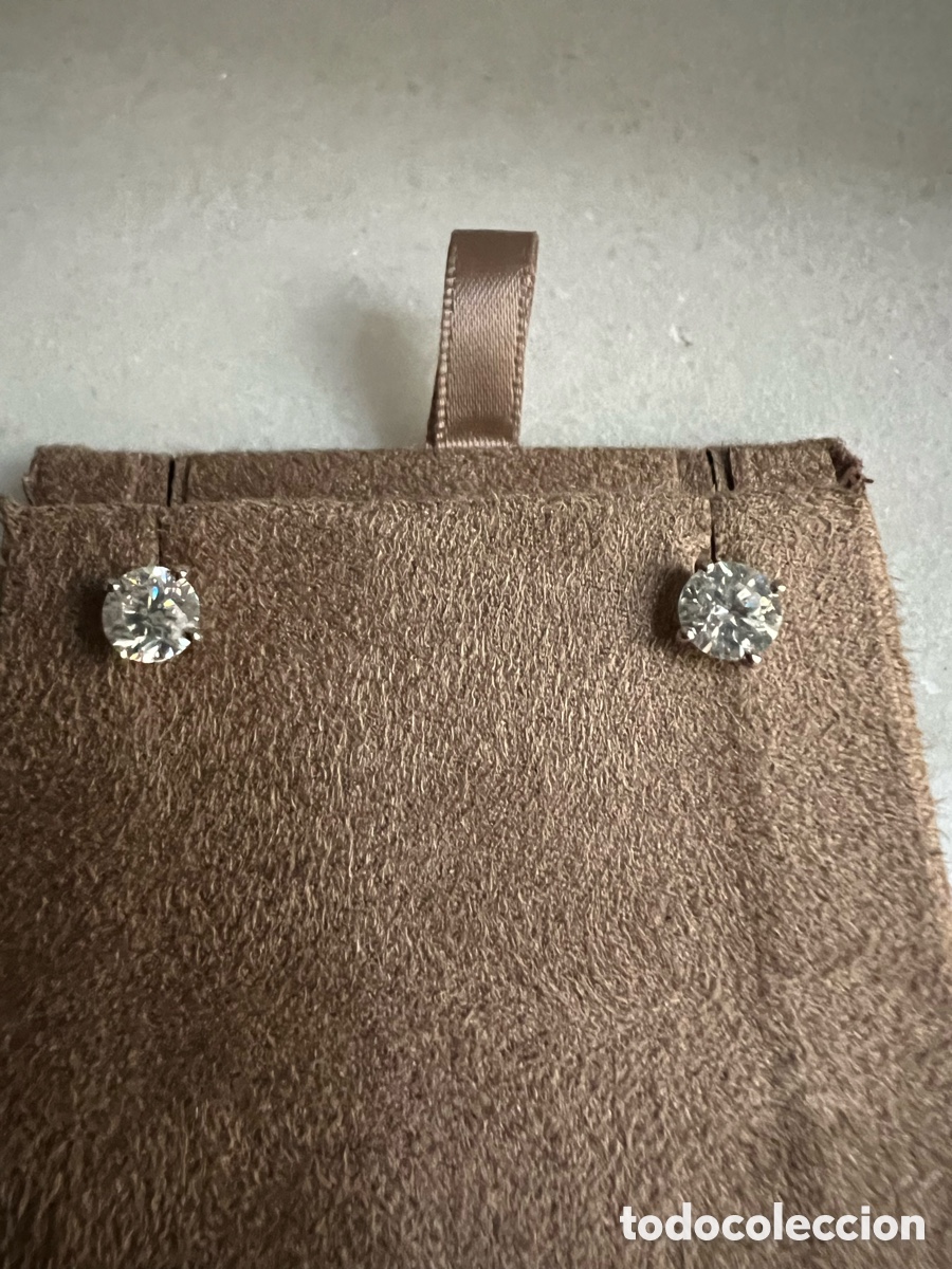 Joyeria: Pendientes diamantes oro blanco 14k - Foto 7