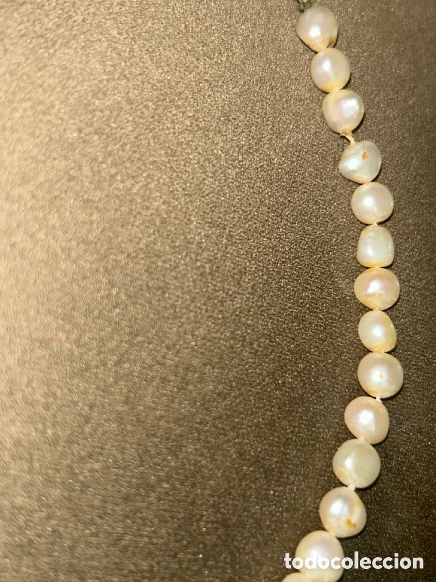 Joyeria: Antigua gargantilla de perlas con cierre de plata - Foto 3