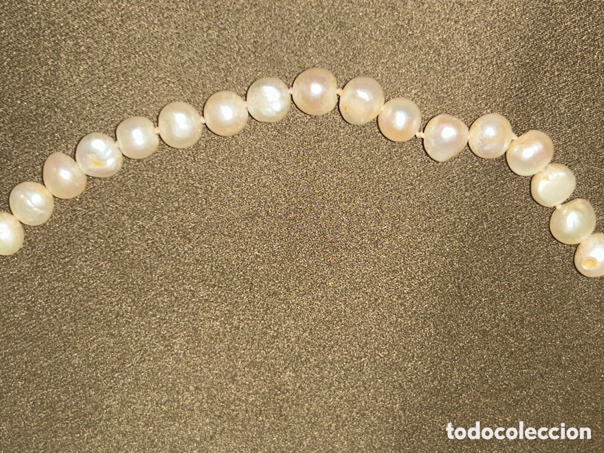 Joyeria: Antigua gargantilla de perlas con cierre de plata - Foto 5