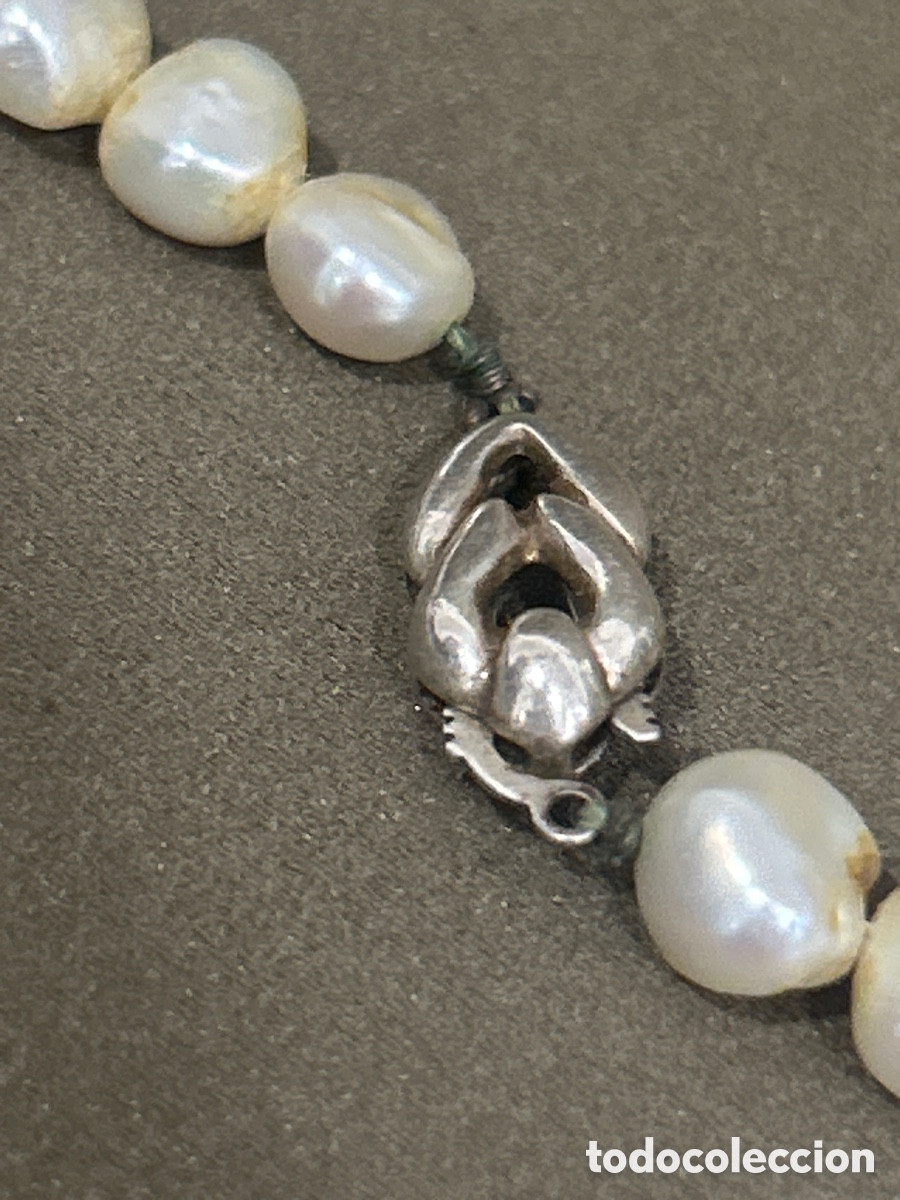 Joyeria: Antigua gargantilla de perlas con cierre de plata - Foto 6