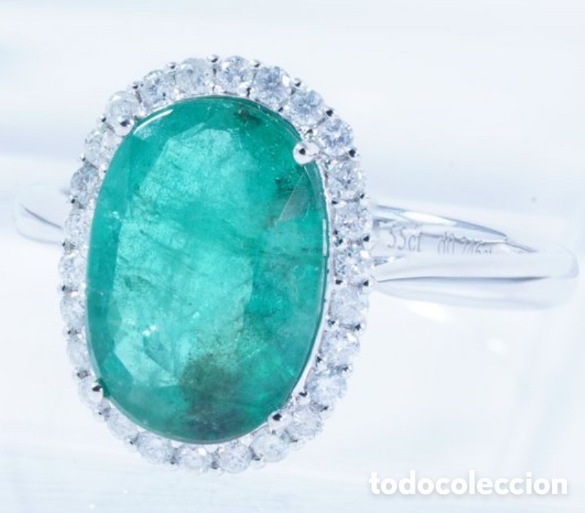 Joyeria: Anillo de esmeralda y diamantes - Foto 2