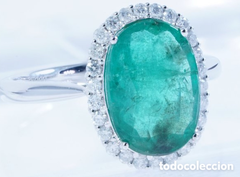 Joyeria: Anillo de esmeralda y diamantes - Foto 1