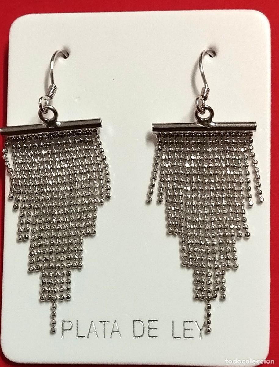 Joyeria: Pendientes flecos, Plata Ley, 4cm largo - Foto 4