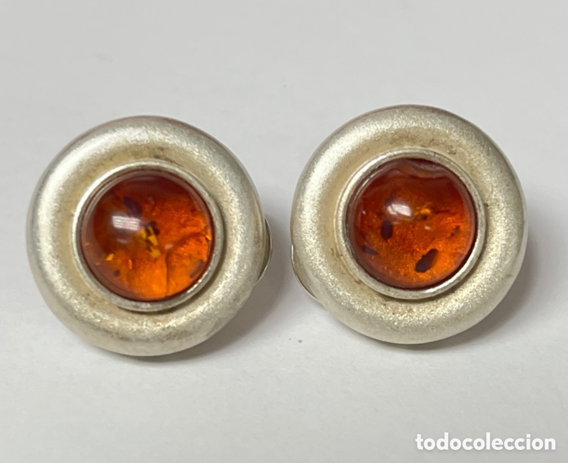 Joyeria: Pendientes de plata y &Aacute;mbar /P352 - Foto 1