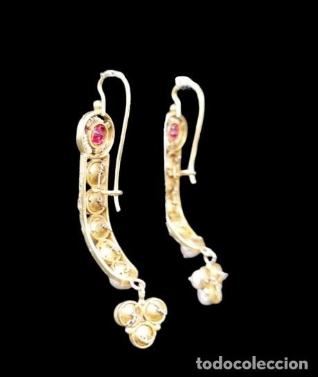 Joyeria: Pendientes antiguos en oro de 14 quilates - Foto 4
