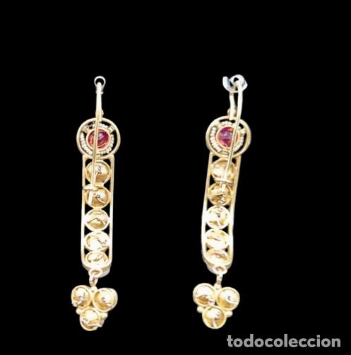 Joyeria: Pendientes antiguos en oro de 14 quilates - Foto 5