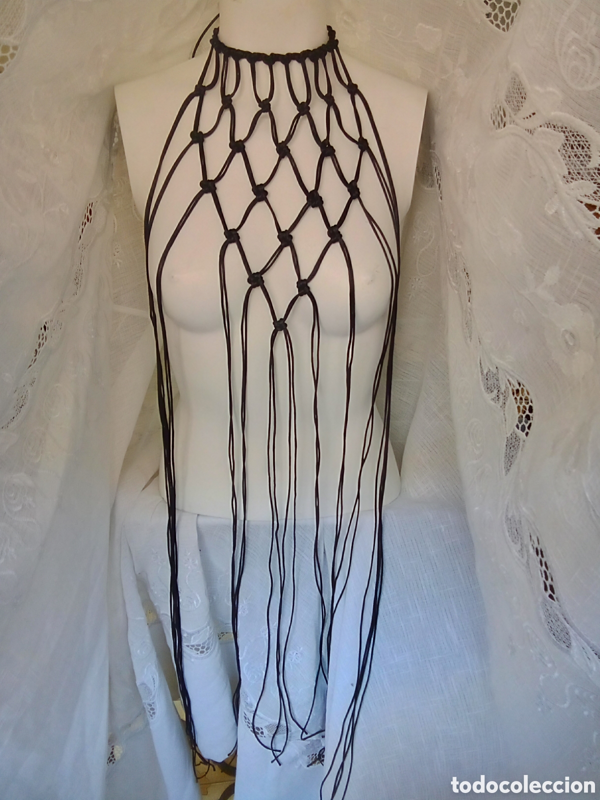Joyeria: Collar cuerpo halter macram&eacute; - Foto 2