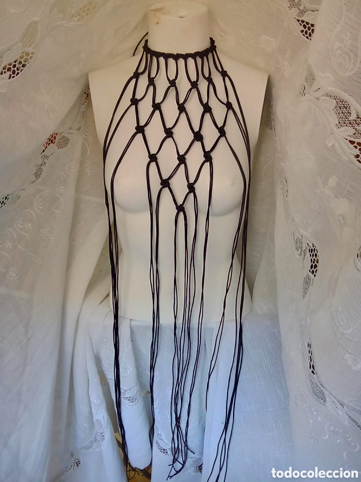 Joyeria: Collar cuerpo halter macram&eacute; - Foto 3