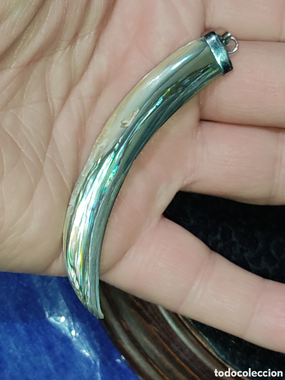 Joyeria: Colgante colmillo de n&aacute;car & &Aacute;valon. - Foto 5