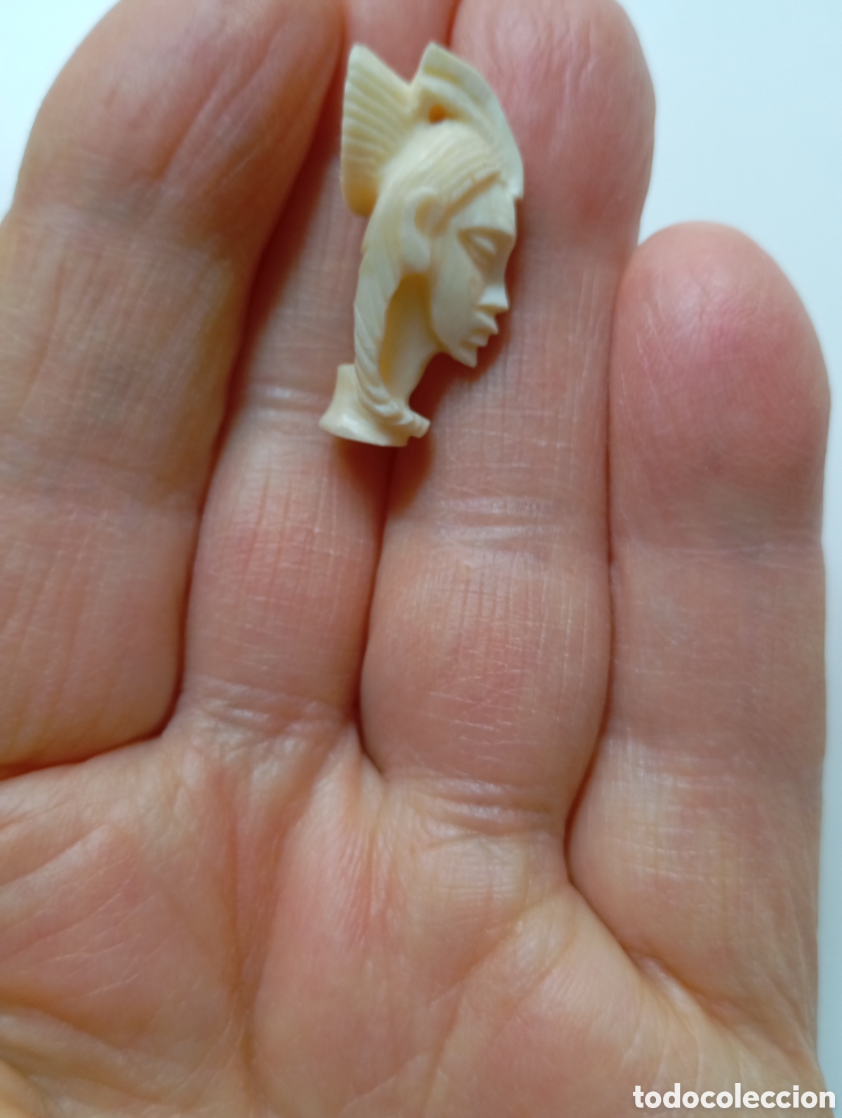 Joyeria: Colgante en marfil&rdquo;Busto&rdquo;. - Foto 3