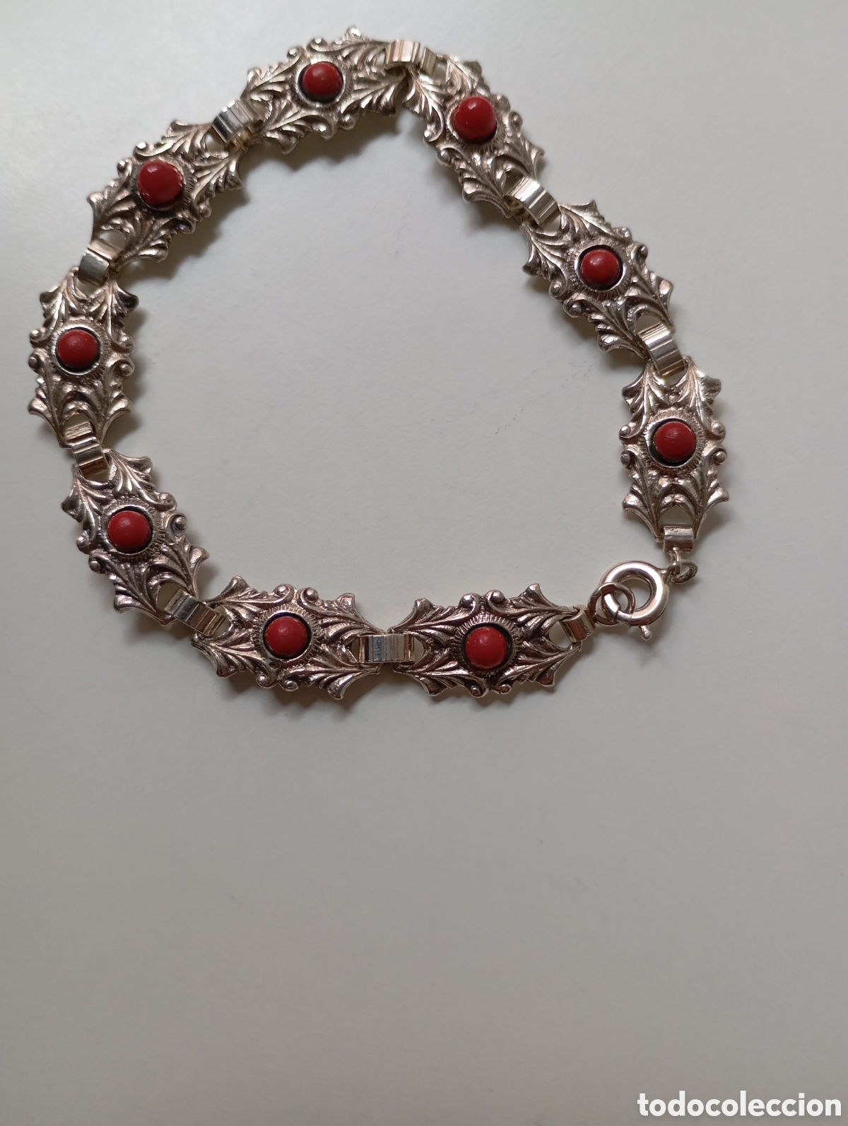 Joyeria: Pulsera de plata y corales. - Foto 1