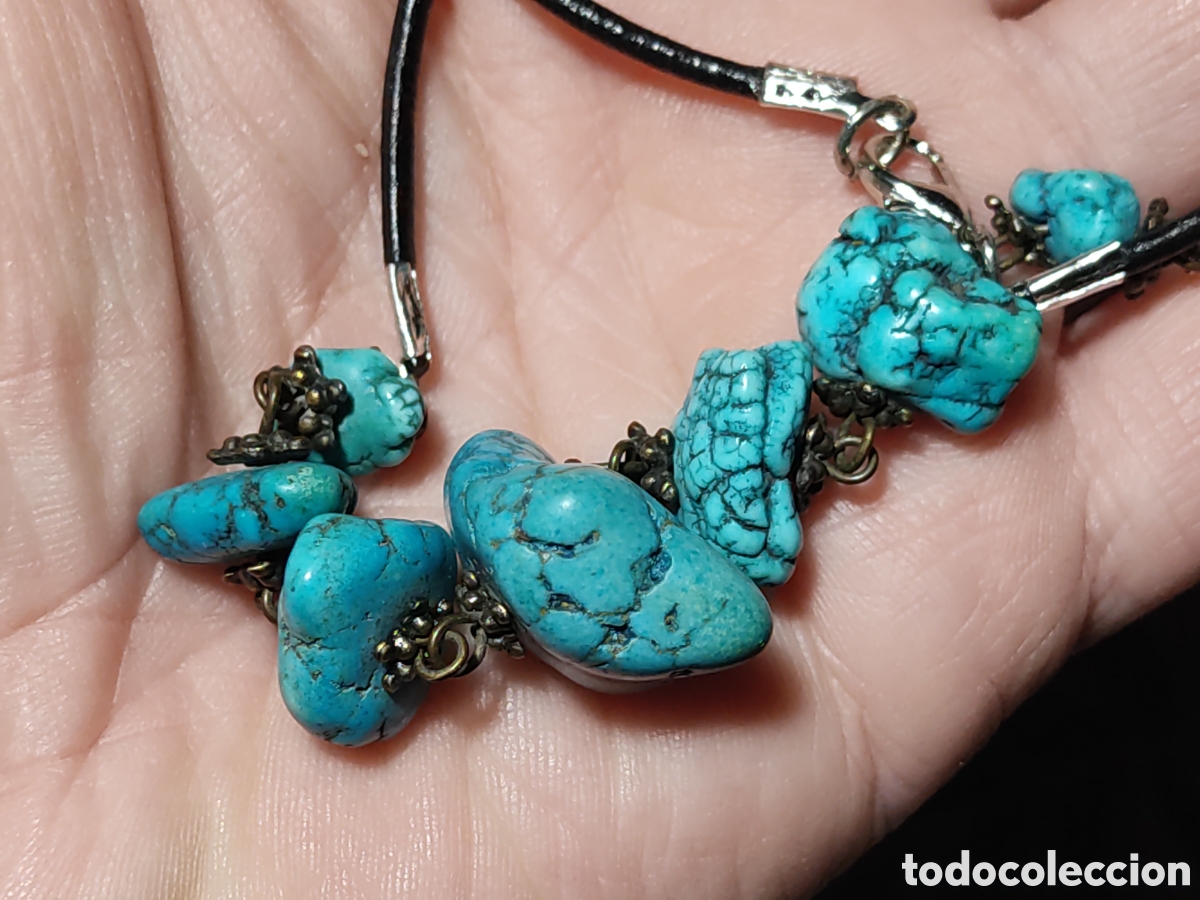 Joyeria: Collar de piedras turquesa. - Foto 6