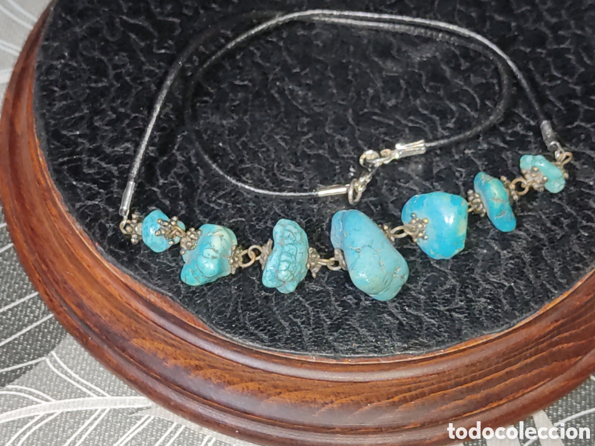 Joyeria: Collar de piedras turquesa. - Foto 1