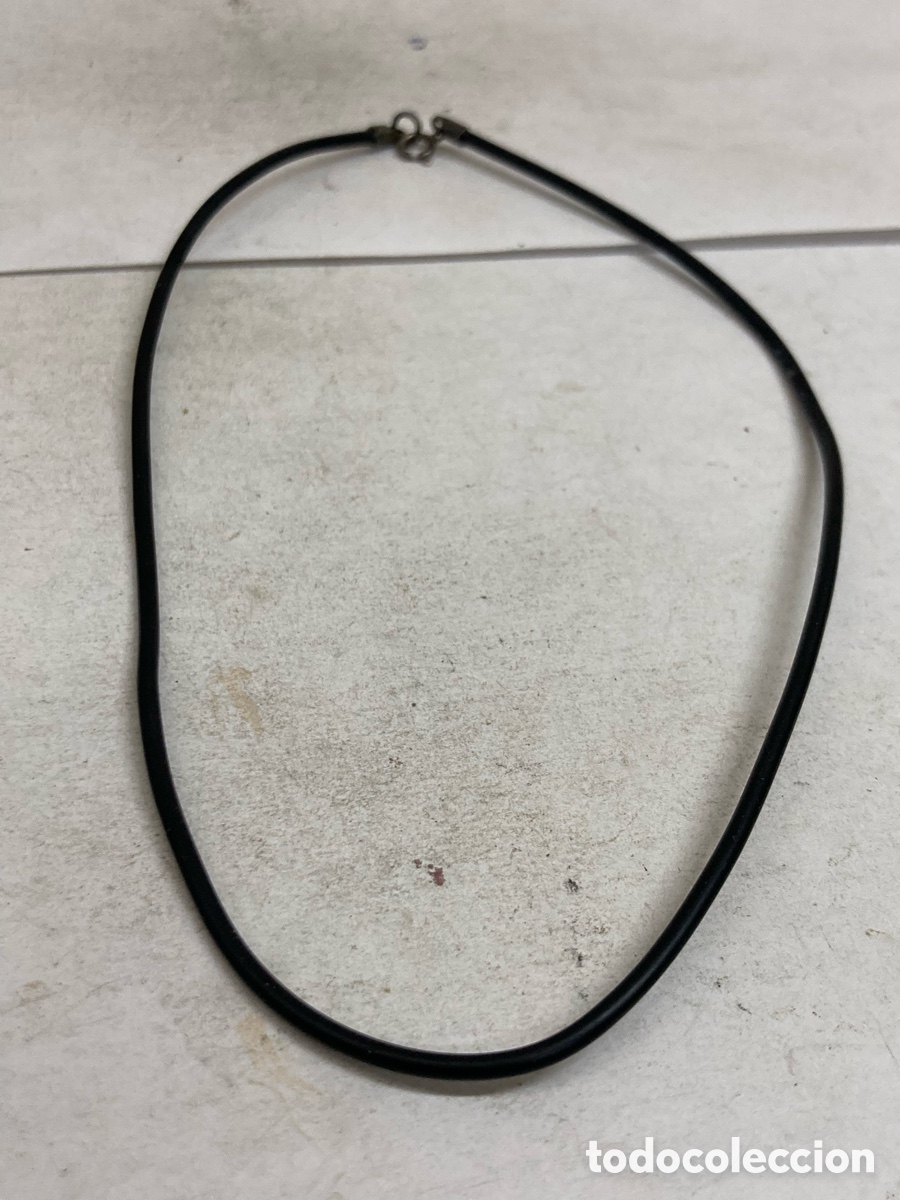 Joyeria: Collar de plata y caucho CC353 - Foto 1