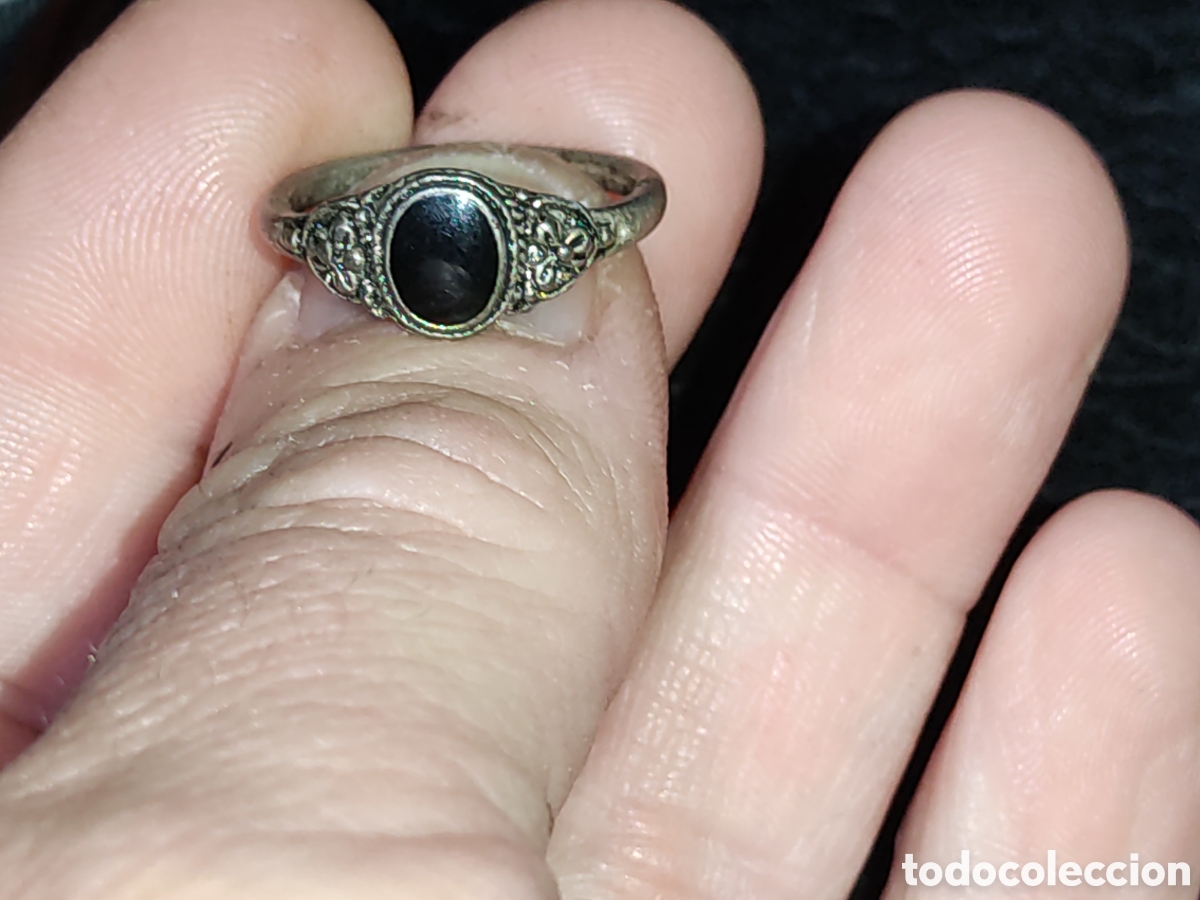 Joyeria: Anillo de plata contrastada y &oacute;nice. - Foto 2