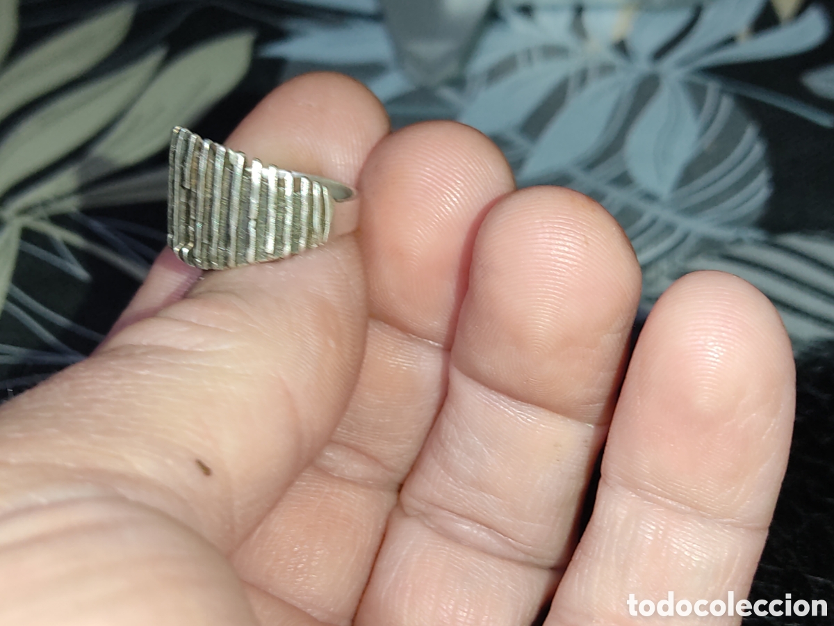 Joyeria: Antiguo anillo de plata contrastada. - Foto 4