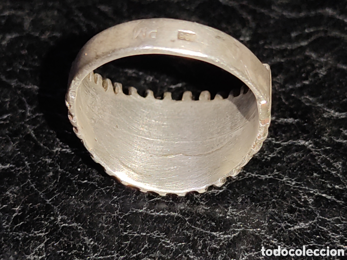 Joyeria: Antiguo anillo de plata contrastada. - Foto 6