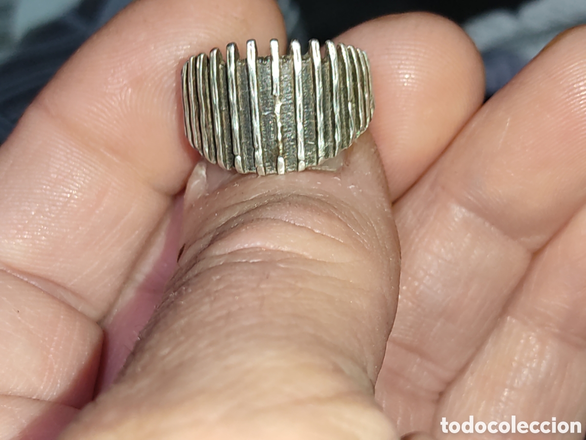 Joyeria: Antiguo anillo de plata contrastada. - Foto 7
