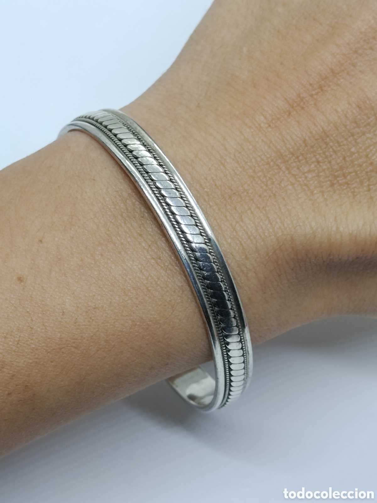 Joyeria: Brazalete de plata trenzada. - Foto 6