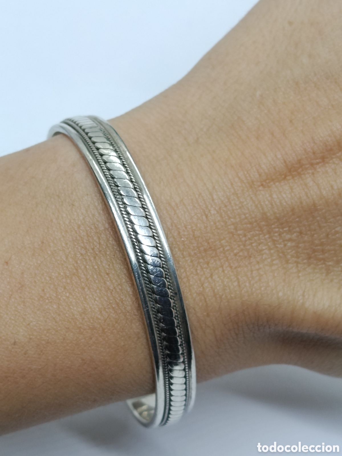 Joyeria: Brazalete de plata trenzada. - Foto 1