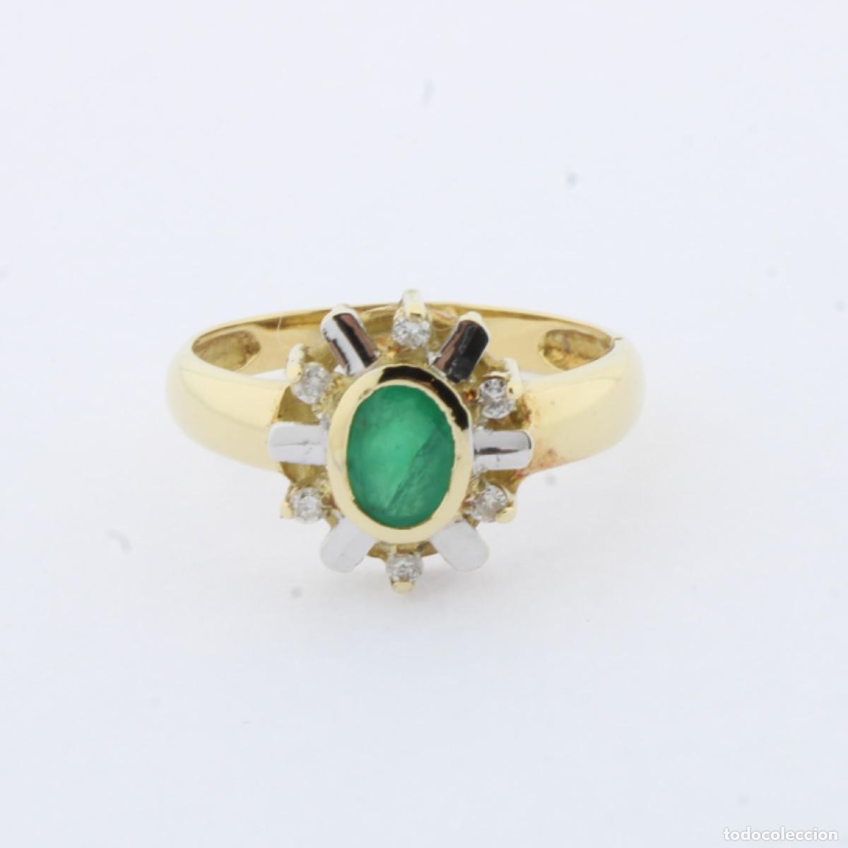 Joyeria: Anillo oro con brillantes y esmeralda - Foto 2